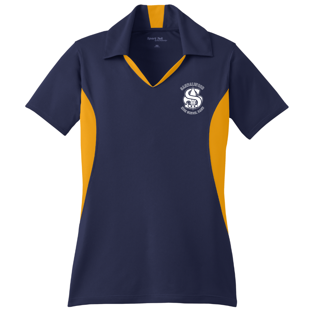 SAINTS HIGH SCHOOL BAND POLO (NAVY/GOLD) LADIES